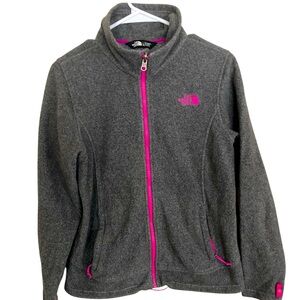The North Face Women’s Fleece Zip Jacket Size Medium gray / pink